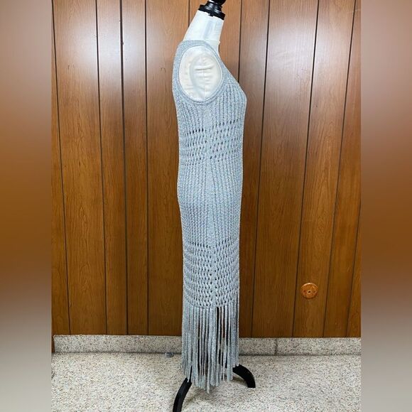 SIMKHAI Open-Stitch Fringe Maxi Dress size S - Picture 13 of 15
